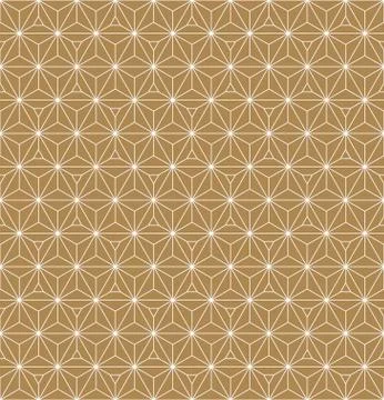 Seamless geometric pattern based on japanese ornament kumiko . Stock Illustration