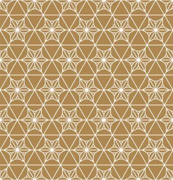 Seamless geometric pattern based on japanese ornament kumiko . Stock Illustration