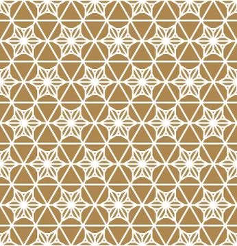 Seamless geometric pattern based on japanese ornament kumiko . Stock Illustration