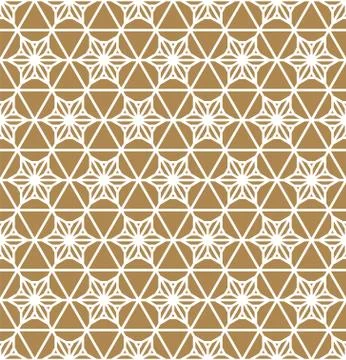 Seamless geometric pattern based on japanese ornament kumiko . Stock Illustration