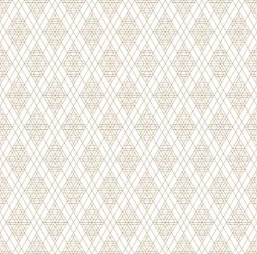 Seamless geometric pattern based on japanese ornament kumiko . Stock Illustration