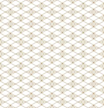 Seamless geometric pattern based on japanese ornament kumiko . Stock Illustration