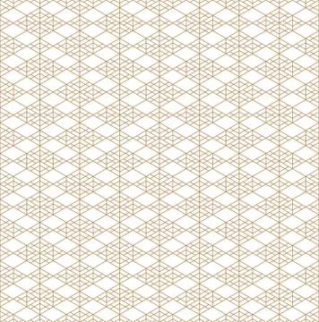 Seamless geometric pattern based on japanese ornament kumiko . Stock Illustration