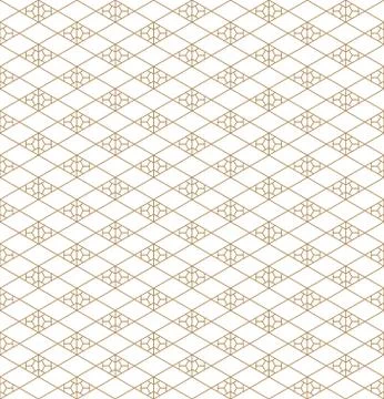 Seamless geometric pattern based on japanese ornament kumiko . Stock Illustration