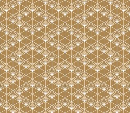 Seamless geometric pattern based on Japanese ornament Kumiko Stock Illustration