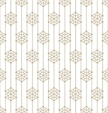 Seamless geometric pattern based on japanese ornament kumiko . Stock Illustration