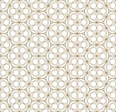 Seamless geometric pattern based on japanese ornament kumiko . Stock Illustration