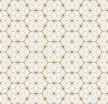 Seamless geometric pattern based on japanese ornament kumiko . Illustrazione stock