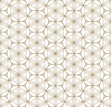 Seamless geometric pattern based on japanese ornament kumiko . Stock Illustration