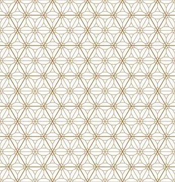 Seamless geometric pattern based on Japanese ornament Kumiko Stock Illustration