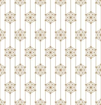 Seamless geometric pattern based on japanese ornament kumiko . Stock Illustration