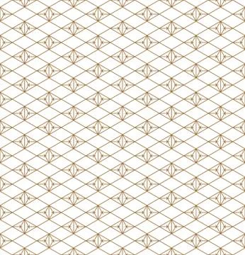 Seamless geometric pattern based on japanese ornament kumiko . Stock Illustration
