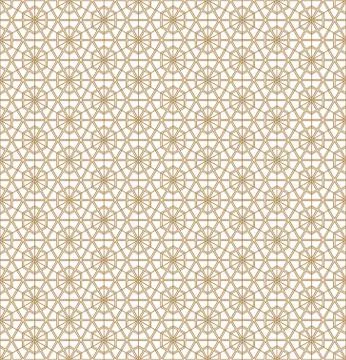 Seamless geometric pattern based on japanese ornament kumiko . Stock Illustration