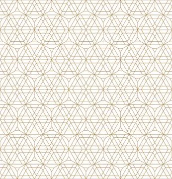 Seamless geometric pattern based on japanese style Kumiko . Stock Illustration