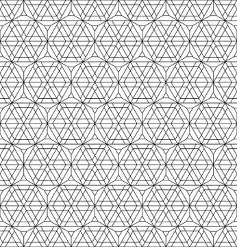 Seamless geometric pattern based on japanese style Kumiko . Stock Illustration