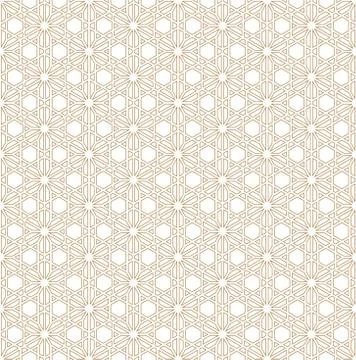 Seamless geometric pattern based on Japanese ornament Kumiko. Stock Illustration