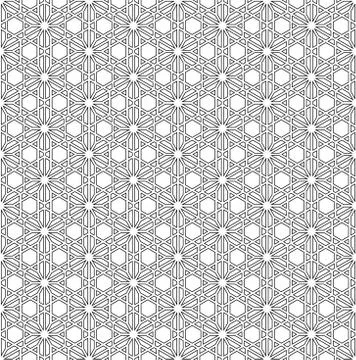 Seamless geometric pattern based on Japanese ornament Kumiko Stock Illustration