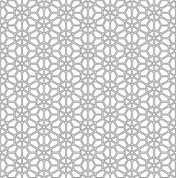 Seamless geometric pattern based on Japanese ornament Kumiko Illustrazione stock