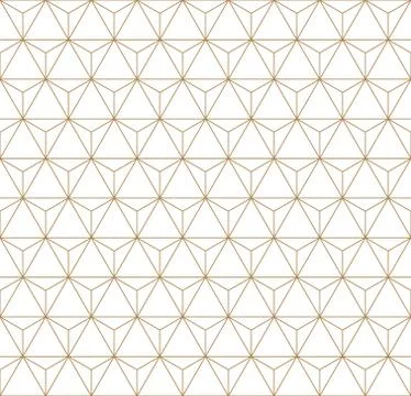 Seamless geometric pattern based on japanese style Kumiko . Stock Illustration