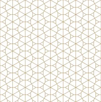 Seamless geometric pattern based on Japanese ornament Kumiko Stock Illustration