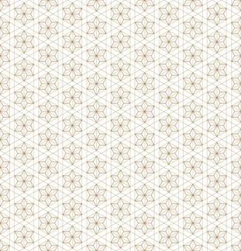Seamless geometric pattern based on japanese ornament kumiko . Stock Illustration