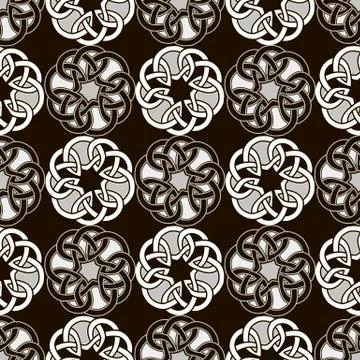 Seamless geometric pattern based on traditional ornament elements Stock Illustration