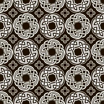 Seamless geometric pattern based on traditional ornament elements Stock Illustration