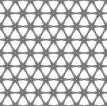 Seamless geometric pattern in black and white Stock Illustration