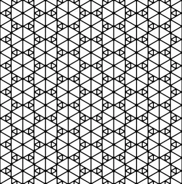 Seamless geometric pattern in black and white geometric lines Stock Illustration