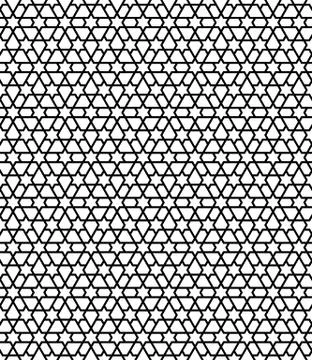 Seamless geometric pattern in black and white geometric lines Illustrazione stock