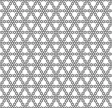 Seamless geometric pattern in black and white geometric lines Stock Illustration