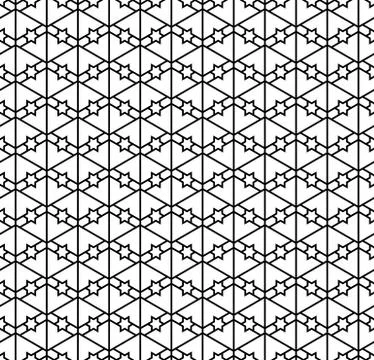 Seamless geometric pattern in black and white geometric lines Stock Illustration