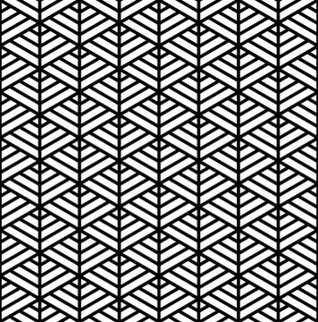 Seamless geometric pattern in black and white Stock Illustration
