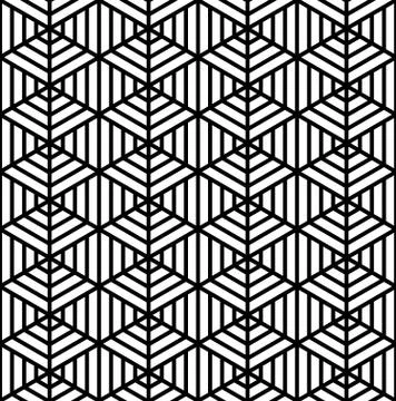 Seamless geometric pattern in black and white Stock Illustration
