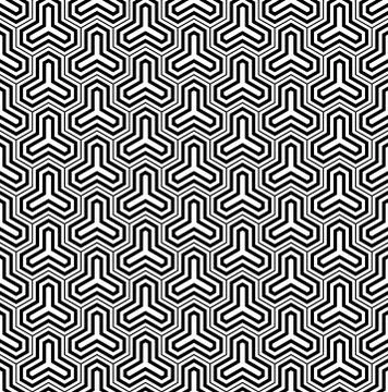 Seamless geometric pattern in black and white geometric lines Stock Illustration