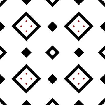 Seamless geometric pattern in black and red Stock-Illustration