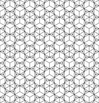 Seamless geometric pattern in black and white geometric lines Stock Illustration
