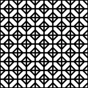 Seamless geometric pattern in black and white .Japanese style Kumiko. Stock Illustration