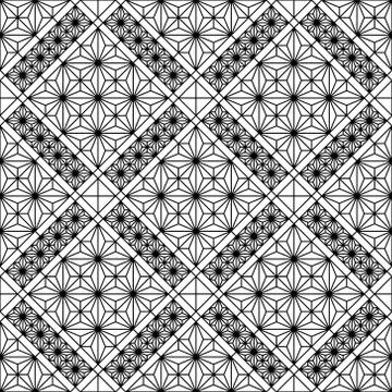 Seamless geometric pattern .Black and white color. Stock Illustration