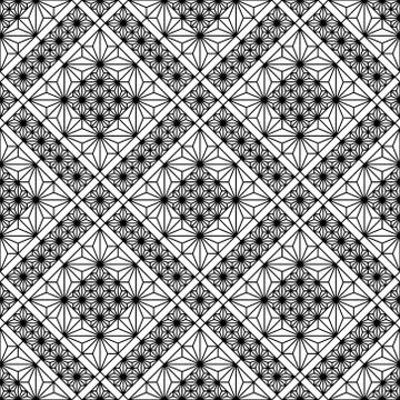 Seamless geometric pattern .Black and white color. Stock Illustration