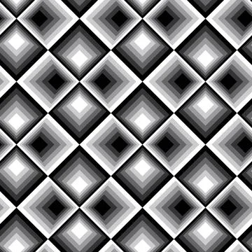 Seamless geometric pattern with black and white squares. Vector illustration Stock Illustration