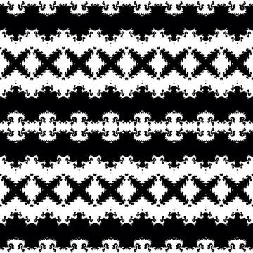 Seamless geometric pattern in a black - white colors Stock Illustration