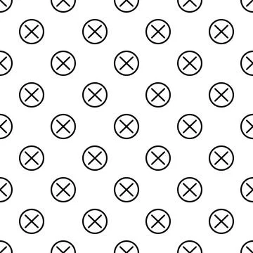 Seamless geometric pattern with black wrong crosses Stock Illustration