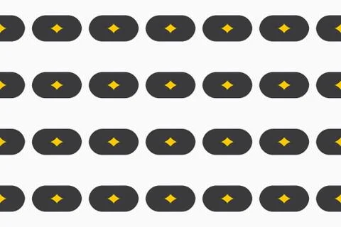 Seamless geometric pattern. In black, yellow, white colors. Illustrazione stock