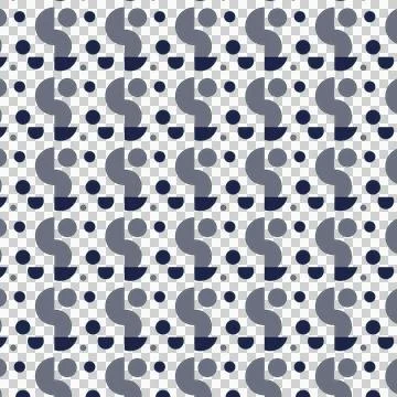 Seamless geometric pattern with blue and grey shapes Stock Illustration