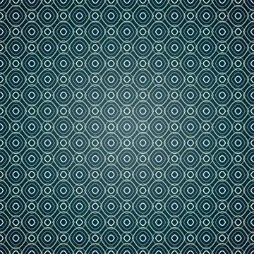 Seamless geometric pattern on blue background Stock Illustration