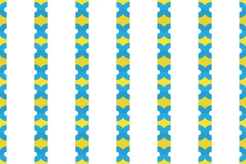 Seamless geometric pattern. In blue, green, white colors. Stock Illustration