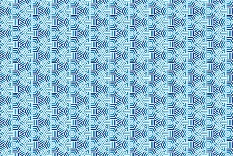 Seamless geometric pattern. In blue, white colors. Illustrazione stock