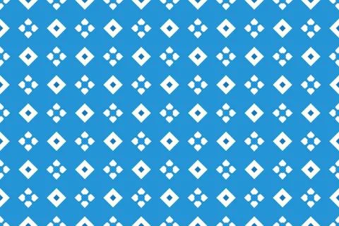Seamless geometric pattern. In blue, white colors. Stock Illustration