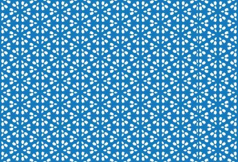 Seamless geometric pattern. In blue, white colors. Illustrazione stock